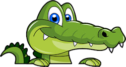 gator peeking 